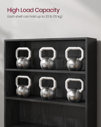 VASAGLE Bookshelf, 23.6 Inches Wide, 4-Tier Open Bookcase with Adjustable Storage Shelves, Floor Standing Unit, Cloud White ULBC164T14 1 Pack 4 Tiers (23.6