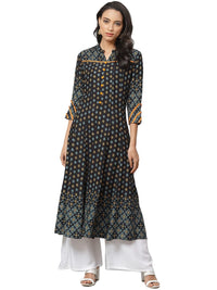 Yash Gallery Women's  Rayon Floral Printed Anarkali Kurta for Women