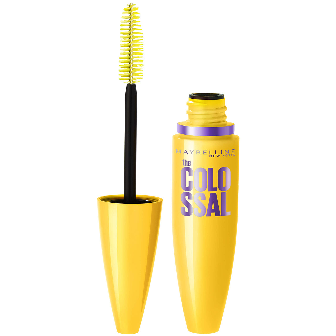 Maybelline New York Colossal Kajal, Super Black, 0.35g and Maybelline New York Volume Express Colossal Mascara, Washable, mllam Black, 10.7ml
