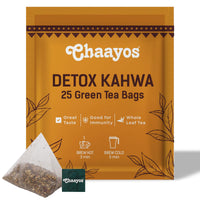 Chaayos Detox Green Tea - Desi Kahwa (25 Tea Bags) | Green Tea Bags | Desi Kahwa Green Tea | Green Tea For Digestion
