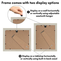 Americanflat 8x10 Picture Frame in Light Wood - Use as 5x7 Picture Frame with Mat or 8x10 Frame Without Mat - Engineered Wood Photo Frame with Shatter-Resistant Glass and Easel for Wall and Tabletop