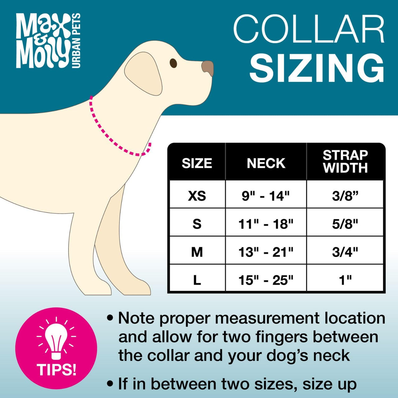 Max & Molly Soft Padded Neoprene Dog Collar w/Smart ID Gotcha! QR Pet Safety Tag, Durable, Waterproof, Anti-Stink, Machine Washable Collar for Dogs, Mykonos Lilac Stripe, XS