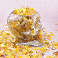 SigMntun Yellow Agate Crystal Chips Bulk, Natural UNDYED - 10 oz (283g) Tumbled Stones for Crafts Decorative Rocks Planters, Healing Crystals Reiki Chakra Meditation Energy Balancing Therapy 10 Oz - Yellow Agate