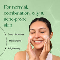 SkinInspired Crème Cleanser For Oily Skin Facewash | Complete Cleansing | Skin Brightening | Moisturising | For Normal, Combination, Oily & Acne-Prone Skin | Salicylic Acid + Lactic Acid + Vitamin C | 70 ml