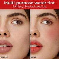 Just Herbs Water Baby Smudge & Transfer Proof | 12hrs Stay | Richly Pigmented Infused with Aloe Vera Multipurpose Water Tint for Lips, Cheeks and Eyelids for Women 6.5ml (Feeling Grape)