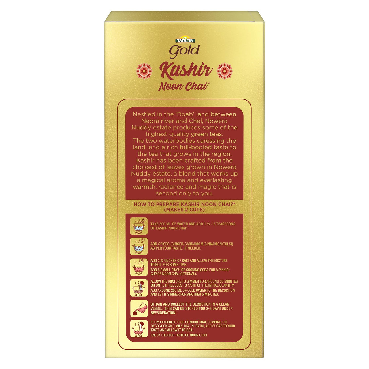 Tata Tea Gold Kashir Noon Chai, 500 Gram, Long Green Tea Leaves, Kashmiri Noon Tea