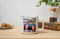 Silver Buffalo Sister Sister Tia to My Tamera Ceramic Camper Coffee Mug, 20 Ounces