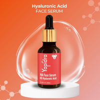 Yapidra HA Face Serum for Glowing, Hydrated & Youthful Skin | 4D Hyaluronic Acid + Polyglutamic Acid + Glyceril Glucoside | Anti-Aging, Brightening, Plumping | All Skin Types | 30ml | Day & Night Use