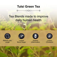 The Tea Heaven | Tea Gift - Tulsi Green Tea-Heals Body and Reduces Stress- 3 Types of Tulsi-100% Natural Ingredients- 100 Grams (50 Cups)