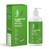 BAKE 2% Salicylic Acid & Lactic Acid Body Wash for Body Acne | Prevents Back Acne, Bumpy Skin, Reduces Skin Inflammation & Strawberry Legs | For Women & Men | 250ml
