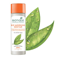 Biotique Bio Morning Nectar Sunscreen Ultra Soothing Face Lotion, SPF 30+, 120ml & Biotique Bio Morning Nectar Visibly Flawless Skin Moisturizer, 120ml