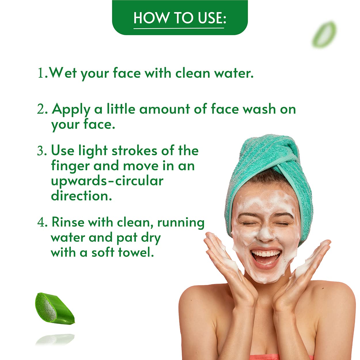 Ozone Aloe Vera Face Wash | Enriched with Aloe Vera, Cucumber, Turmeric & Tea Tree | For All Skin Type, Soft, Smooth, Refreshed & Glowing Skin | For Men & Women | 100ml (Pack of 3)