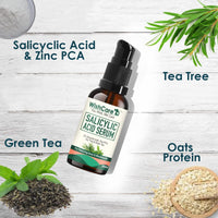WishCare 2% Salicylic Acid Serum for Active Acne/Acne Marks & Blackheads with Zinc PCA, Tea Tree & Green Tea - 30 ml, Clear, (WSAS30)