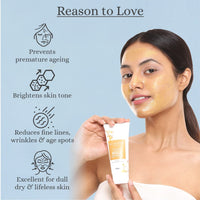 Glamveda Pure Glow Gold Peel Off Mask Enriched With Orange Peel,Turmeric & Saffron Pack of 3