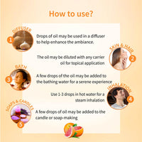 Grapefruit essential oil | For Healthy Skin & Hair | Pure & Natural Aromatherapy oil 15ml