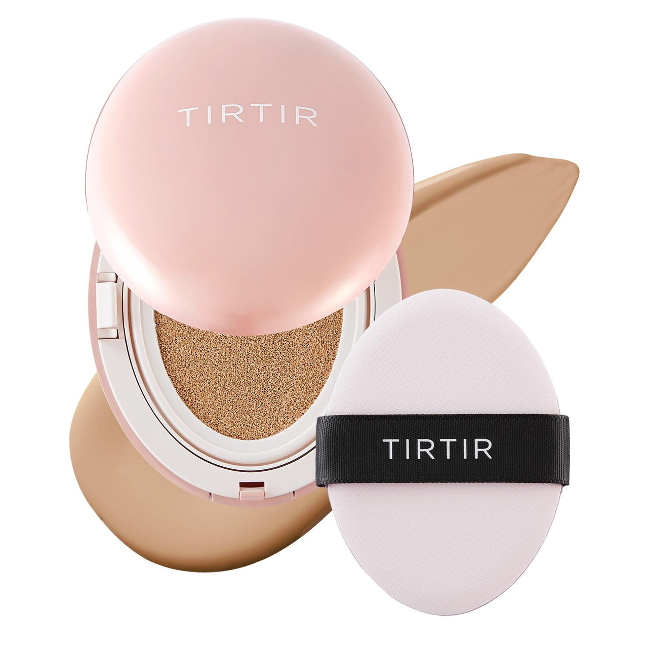TIRTIR Mask All-Cover Cushion Foundation, Full coverage, Skin fit, Satin Glow Finish, Korean Cushion Foundation #25N MOCHA, 18g