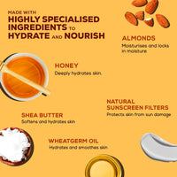 Joy Honey & Almonds Advanced Nourishing Lightweight Body Lotion 500ml | Enriched With Shea Butter | Summer Lotion With Natural Sunscreen Filters | Suitable for Normal to Dry Skin