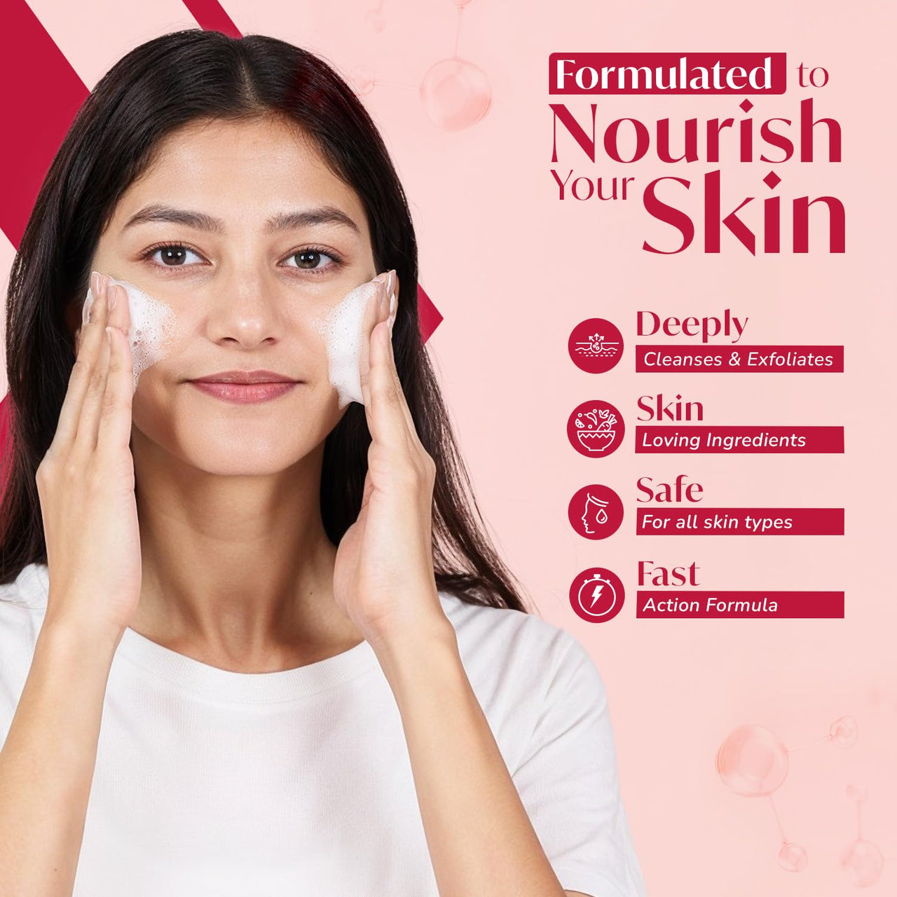 Meglow Skin Brightening & Luminizing Face Wash | Removes Dirt & Impurities for Instant Glow | Enriched with Vitamin C & Aloe Vera to Hydrate, Refresh & Revitalize SkinPack of 3 (100g each)