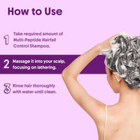 Aravi Organic Multi Peptide Anti-Hair Fall Shampoo - Acetyl Tripeptide 3, Palmitoyl, Oligopeptide & Rosemary - 200 ml