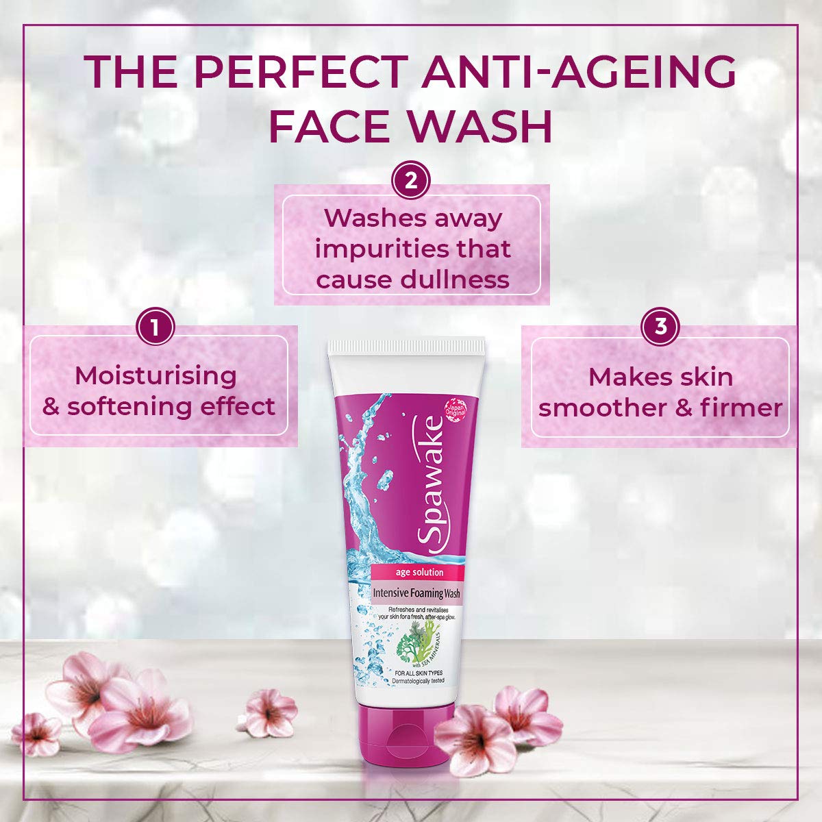 Spawake Anti Aging Face Wash, Age Solution Intensive Foaming Wash, 100g