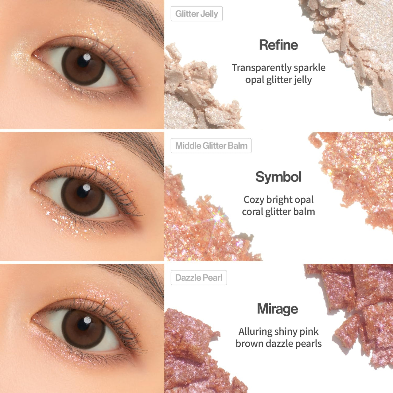 GlitterGlitterpedia Eye Shadow Palette | Matte, Glitter, Shimmer & Pearl Shades for Eye Makeup | Vegan, Korean Cosmetics | Perfect for Daily & Party Looks | Sparkling Eye Shadow N°1 All of Glitter