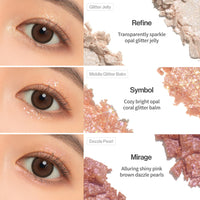GlitterGlitterpedia Eye Shadow Palette | Matte, Glitter, Shimmer & Pearl Shades for Eye Makeup | Vegan, Korean Cosmetics | Perfect for Daily & Party Looks | Sparkling Eye Shadow N°1 All of Glitter