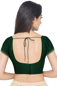 Shravanya Women's  Banarasi Silk Saree with Designer Embroidery and Stone Work with Jacquard Pallu, Border and Plain Unstitched Blouse Piece