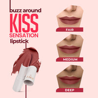 Juice Kiss Sensation Lipstick with Goodness of Bio Retinol, UV Protection & Long lasting Lipstick (Not Really Nude - M22)