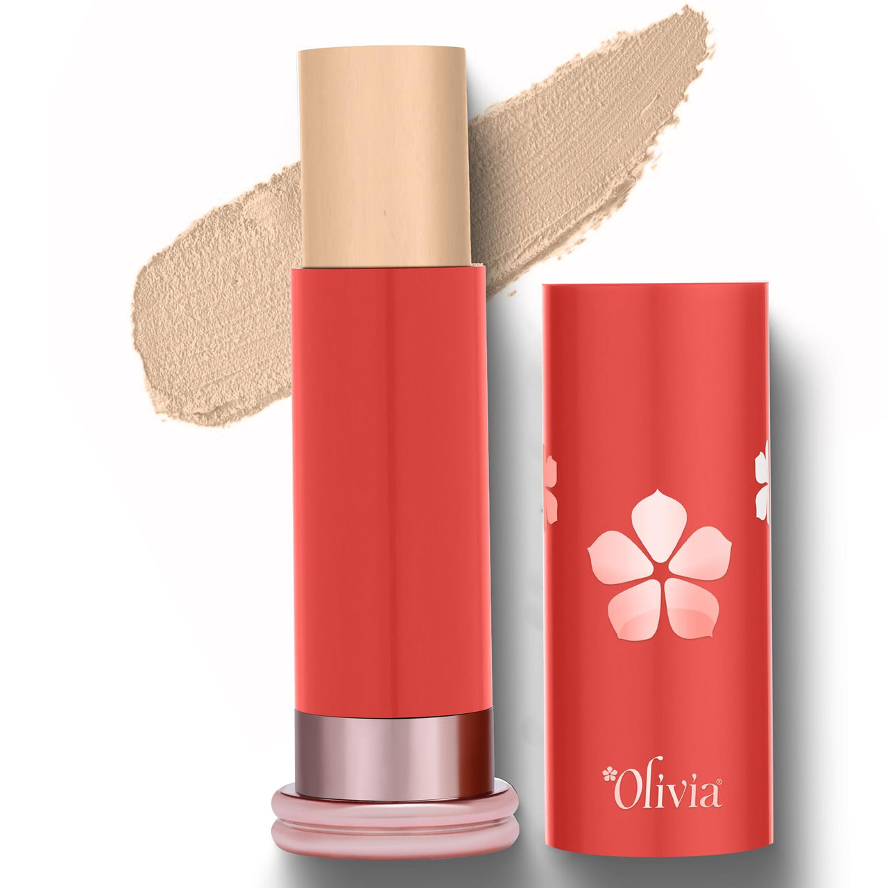 Olivia SkinSync Make Up Stick Foundation With SPF 25, Lightweight Full Coverage Foundation With Natural Finish Face Makeup Waterproof & Sweatproof Foundation Stick - 15g|Shade - 005 Dreamy Marshmallow