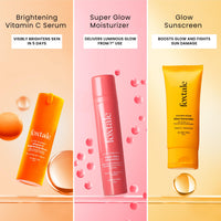 Foxtale Unstoppable Glow Combo | SPF 50 Sunscreen, Vitamin C Serum & Super Glow Moisturizer | Brightens Skin, Fades Dark Spots & Reduces Pigmentation | Vitamin C, Niacinamide & Peptides | Hydrating, Non-Sticky, Lightweight | For All Skin Types