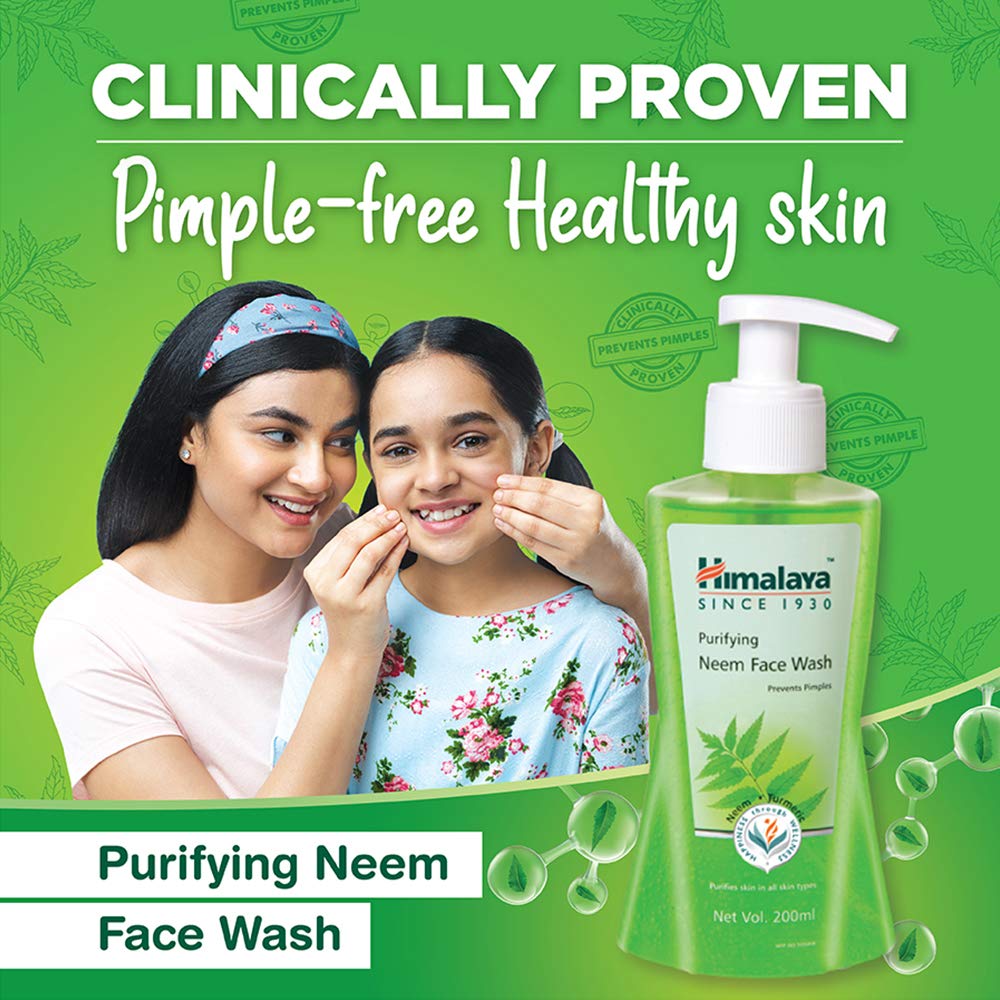 Himalaya Herbals Purifying Neem Face Wash, 200ml (Pack of 3)