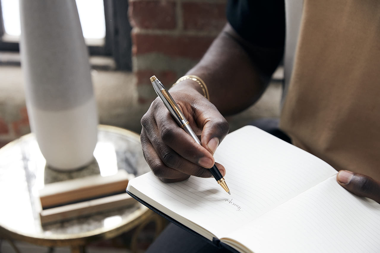 Cross Century II Refillable Gel Ink Rollerball Pen, Medium Rollerball, Includes Luxury Gift Box - Medalist Chrome