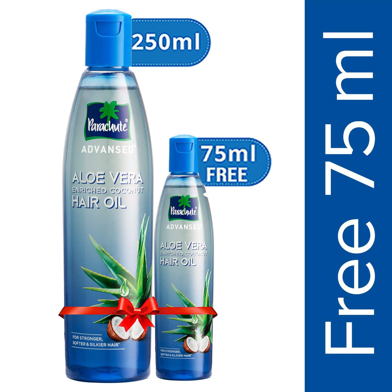 Parachute Advansed Jasmine Coconut Hair Oil, 300ml (Free 90ml) and Parachute Advansed Aloe Vera Enriched Coconut Hair Oil, 250ml (Free 75ml)