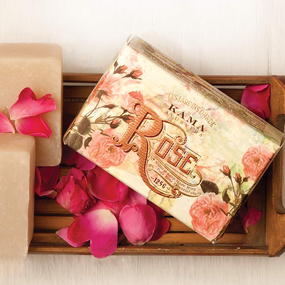 Kama Ayurveda Natural Rose Soap, 125g & KAMA AYURVEDA ELADI HYDRATING FACE CREAM 8GM