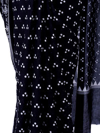 Kwatchi women & girls 100% pure cotton mulmul,Sanganeri Block Print, Traditional Ethnic Un stiched Blouse Piece (Black) Black