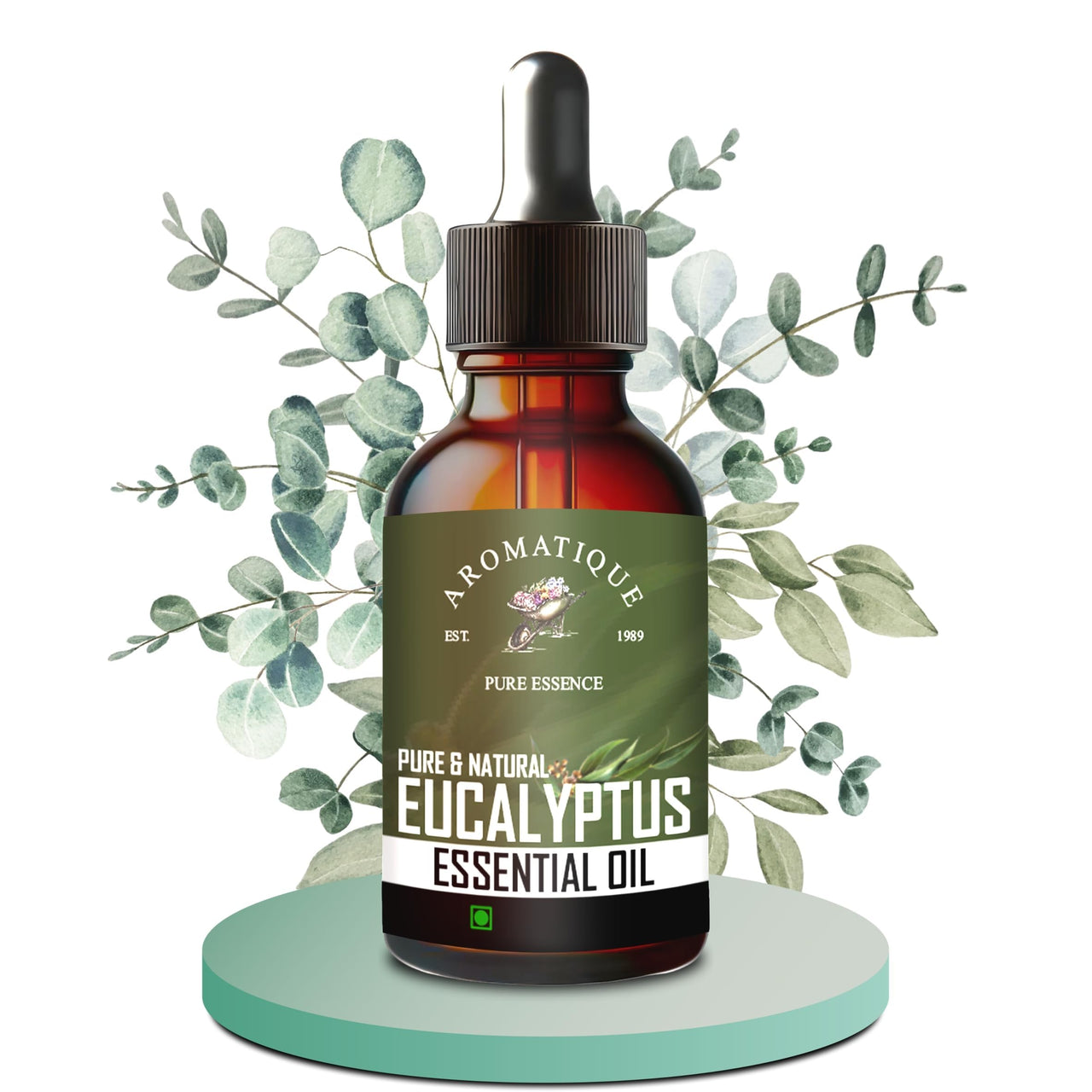 Aromatique Eucalyptus Oil - Pure & Undiluted Eucalyptus Essential Oil - For Hair & Skin Care (15ml)