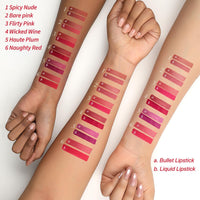 MyGlamm Super Duo Lipstick - Wicked Wine (Wine Shade) | Long Lasting, Highly Pigmented, 2 in 1 Liquid & Bullet Matte Lipstick (4.2g + 2.5ml)