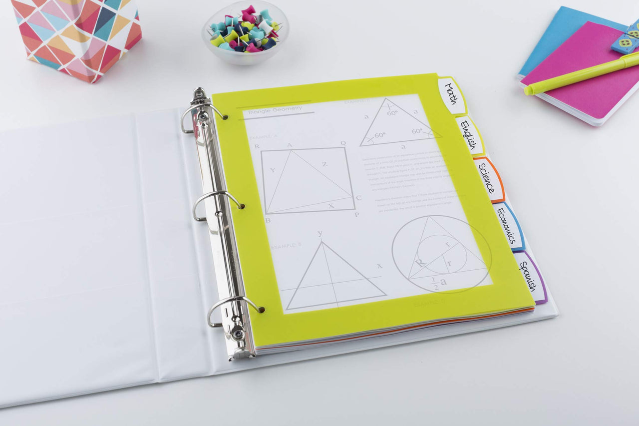 Avery Ultralast Big Tab Plastic Dividers for 3 Ring Binders, 5-Tab Set, Multicolor with White Labels, 1 Set (24900) 5 tab