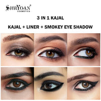 Shryoan Secret True Eyes Kajal, Matte Finish, Ultra Sleek & Creamy Kajal | Waterproof & Smudge Proof | Upto 24 Hours Long Stay (BLACK RAVEN)