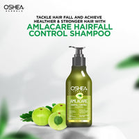 Oshea Herbals Amlacare Hairfall Control Shampoo for Men & Women | Strengthens Hair, Reduces Hairfall & Dandruff | Enriched with Aloe Vera & Amla Extracts - 300 ml (Pack of 2)