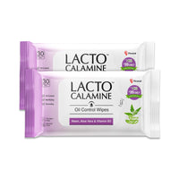 Lacto Calamine Face Lotion for Oil Balance - Oily Skin - 120 ml & Lacto Calamine Oil Control Face Wipes with Neem, Vitamin B3 and Aloe Vera, No Parabens, Alcohol Free, White, 60 Count, Pack of 2