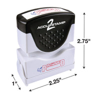ACCU-STAMP2 Message Stamp with Shutter, 2-Color, POSTED, 1-5/8
