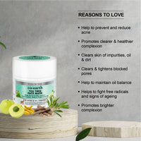 Colorbar Co-earth Tea Tree Face Mask 100g I For acne prone and oily skin I Goodness of Tea Tree and Turmeric Oil I Antibacterial I Purify skin