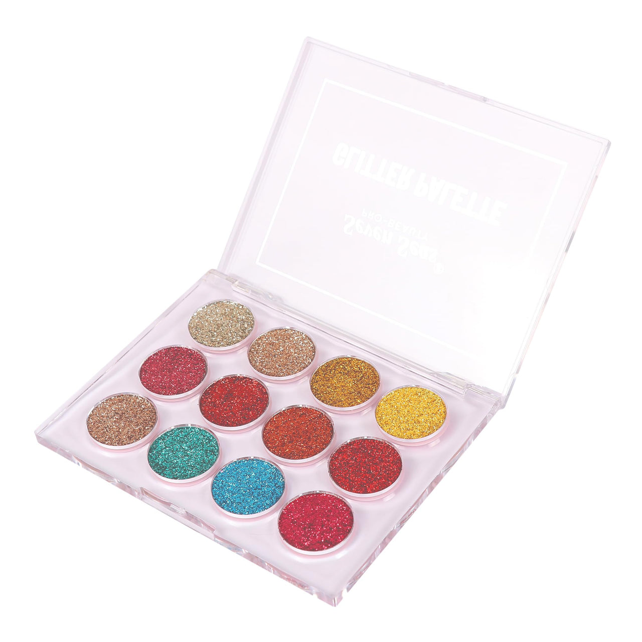 Seven Seas Glitter Eyeshadow Palette Shimmery Finish for Eye Makeup | Long Lasting | Highly Pigmented For Smokey Eye Palette (Skin)