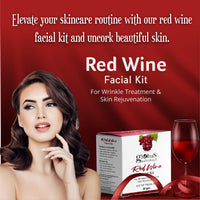 Globus Naturals Red Wine Face Wash & Facial Kit Combo, Anti Ageing Formula, For All Skin Types