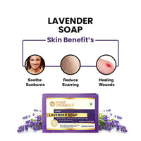Khadi Organique Natural Herbal Pure Lavender Soap Pack of 6
