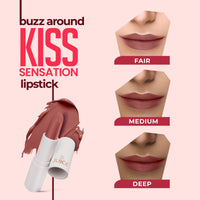 Juice Kiss Sensation Lipstick with Goodness of Bio Retinol, UV Protection & Long lasting Lipstick (Party Pink - M10)