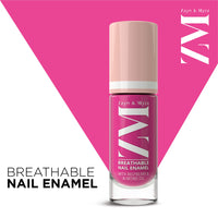 ZM Zayn & Myza Breathable Nail Enamel - Pink Popsicle | Smooth Application | Quick-Drying I Longlasting I Chip-Defiant I Water Permeable | Glossy Finish | 100% Vegan, 6 ml