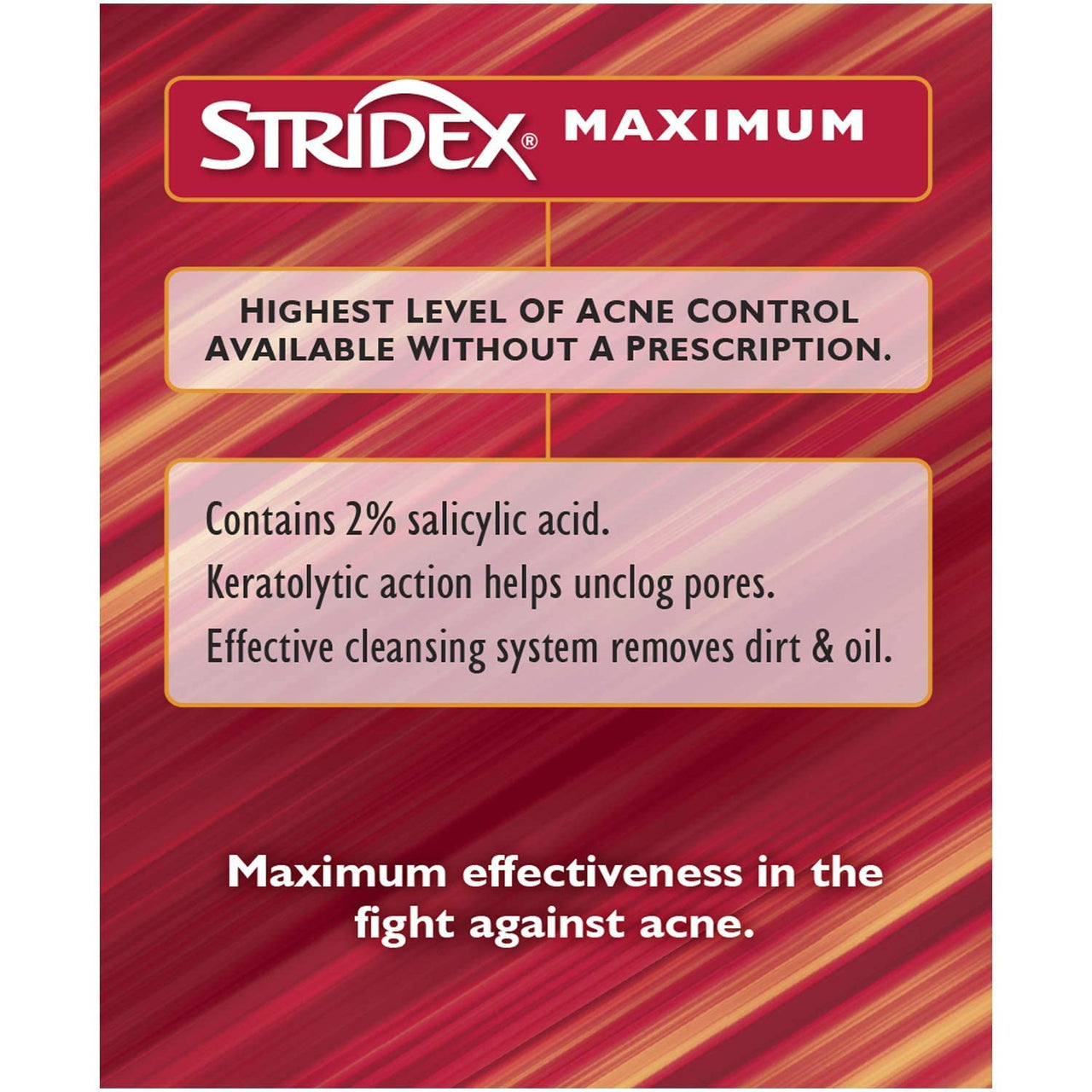 Stridex Daily Care Acne Pads Maximum Strength, 90 ct
