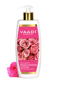 Vaadi Herbals Moisturising Lotion with Pink Rose Extract, 350 ml